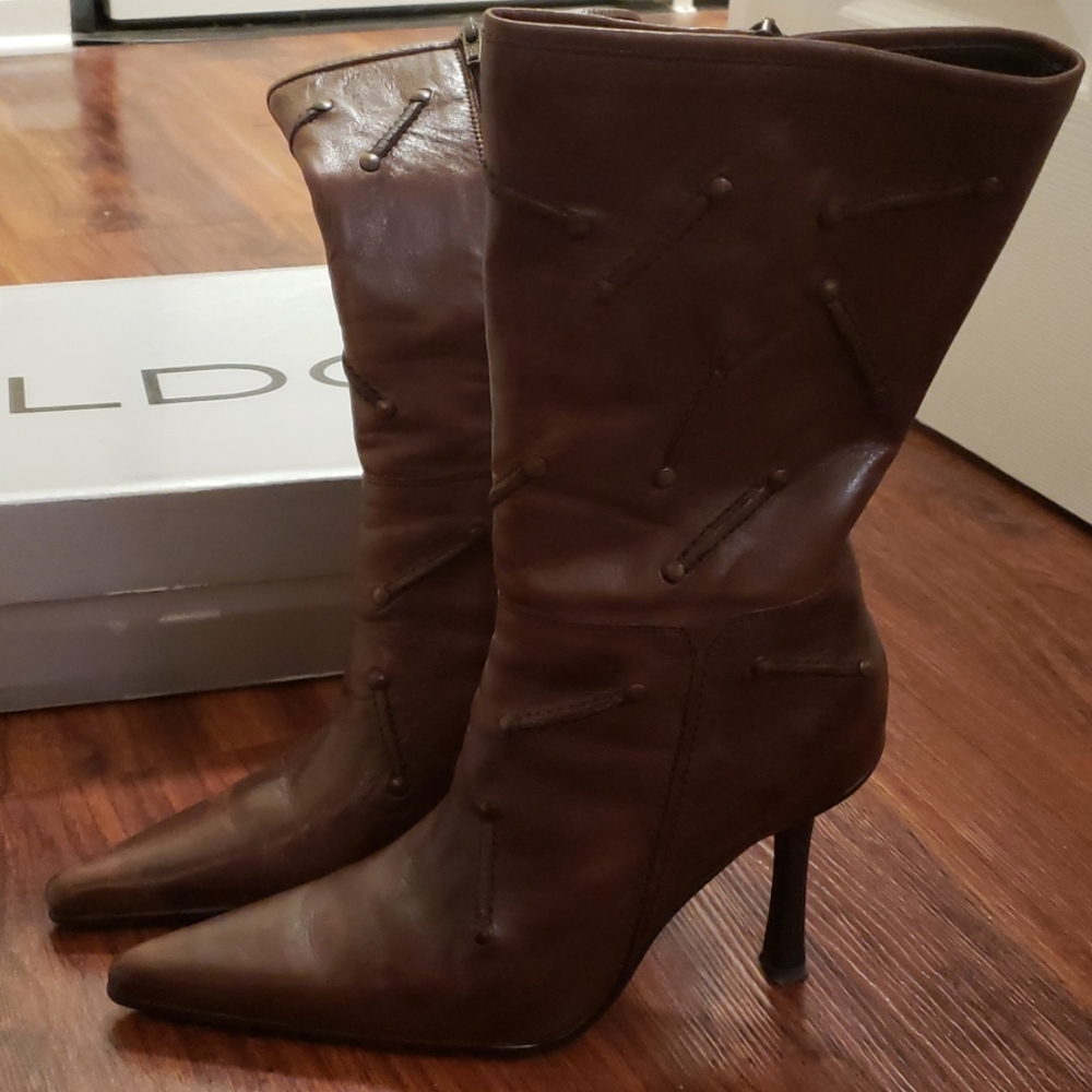 ALDO leather heeled boots